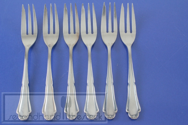 Wilkens Martin Barbara 6 Kuchengabeln versilbert