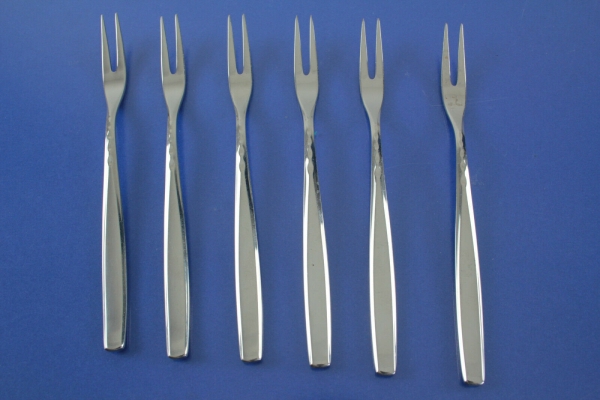 WMF London 6 kleine Fleischgabeln 13,5 cm Cromargan
