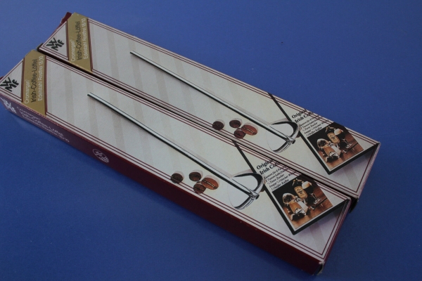 WMF 2 x Irish-Coffee-Löffel Trinkröhrchen Cromargan OVP