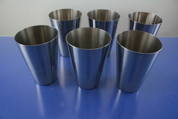 WMF 6 Trinkbecher Bierbecher Cromargan