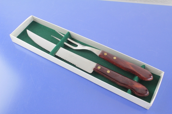 Tranchierbesteck Holz Griffe Solingen OVP