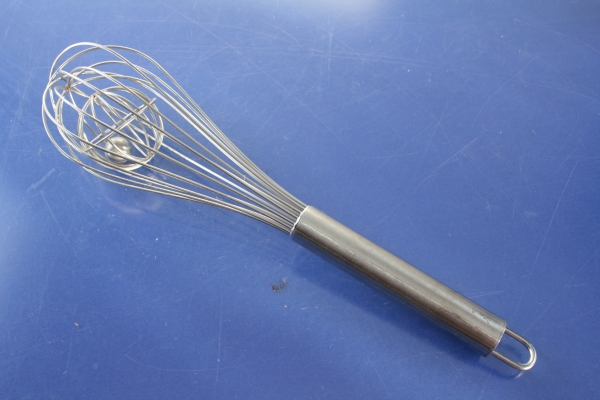 Schneebesen Quirl 27 cm mit Kugel Edelstahl