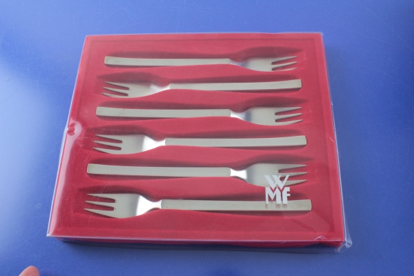 WMF New York 6 Kuchengabeln versilbert OVP