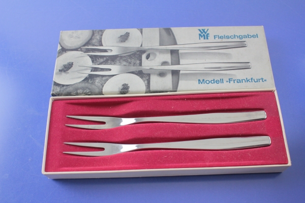 WMF Frankfurt 2 Fleischgabeln 17 cm Cromargan OVP
