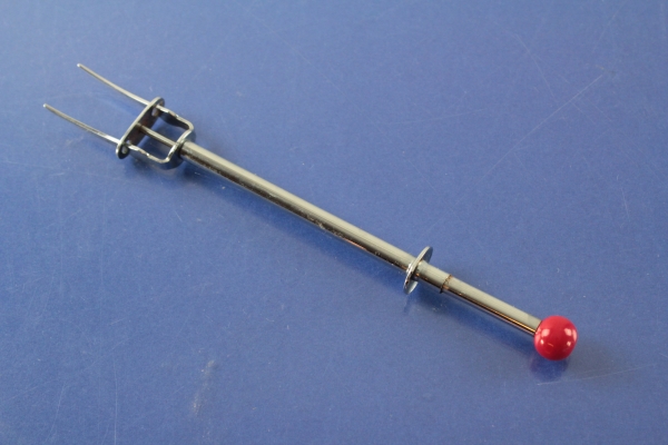Abstreifgabel, Gurkengabel 15,6 cm rot Edelstahl