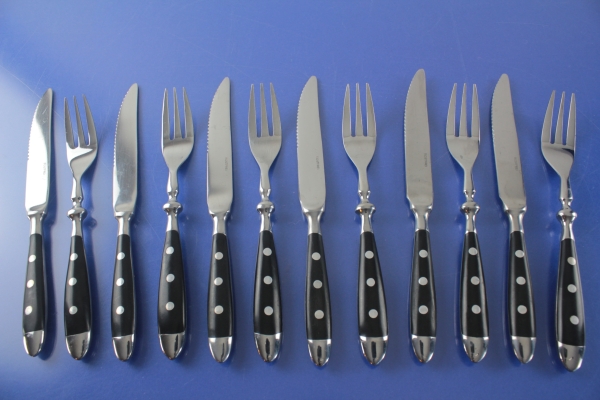 Landhaus Bistro Steakbesteck für 6 Personen 12 Teile Note 2-3