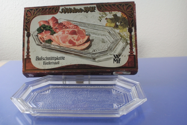 WMF Aufschnittplatte Bleikristallglas OVP