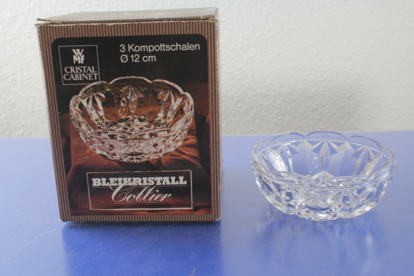 WMF 3 Kompottschalen Bleikristall Glas OVP