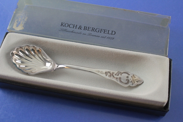 Kochberg Koch + Bergfeld Ostfriesenmuster Friesenmuster Zuckerlöffel versilbert OVP