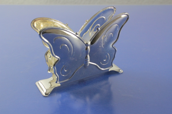 BMF Serviettenhalter Serviettenständer Schmetterling versilbert
