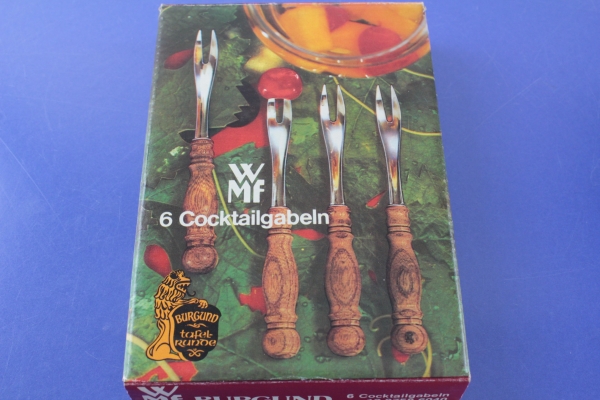 WMF Burgund 6 Cocktailgabeln OVP