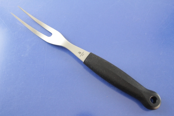 WMF Fleischgabel 24,0 cm Cromargan mit schwarzem Kunststoff Griff