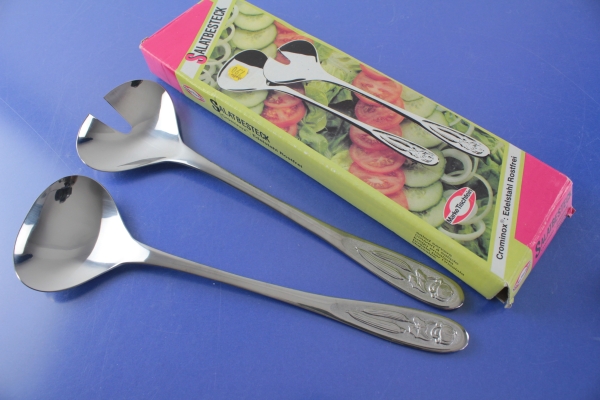 Marke Tischfein Salatbesteck Servierbesteck 24,7 cm Edelstahl OVP