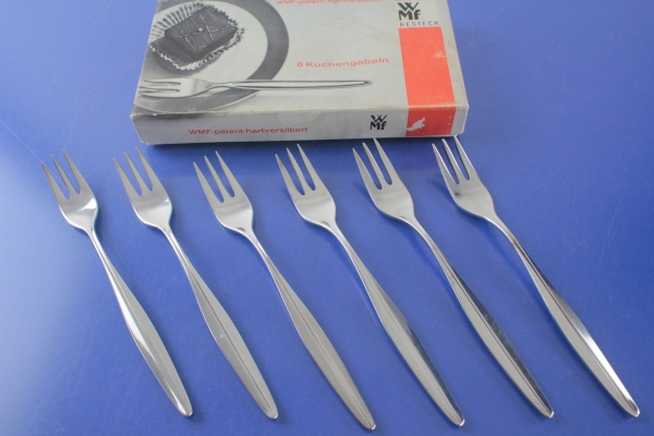 WMF Florenz 6 Kuchengabeln versilbert OVP