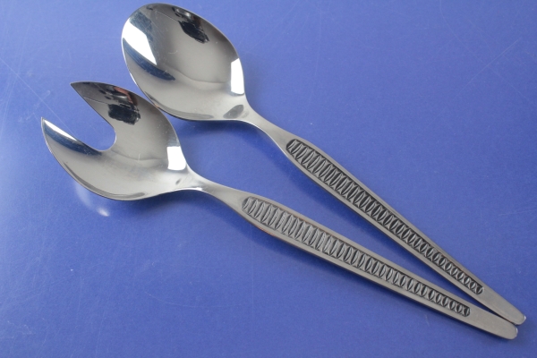 ABS DDR Besteck Salatbesteck Linsenmuster Edelstahl