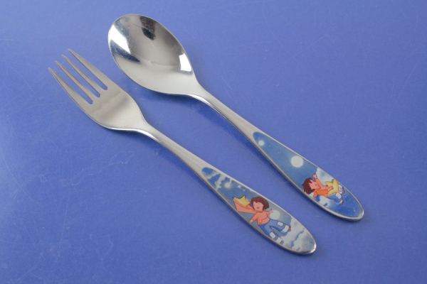 WMF Kinderbesteck Laura's Stern Löffel und Gabel Cromargan
