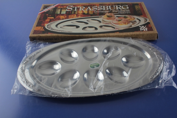 WMF Baroque Strassburg Eier-Kabarett Eierplatte Cromargan OVP