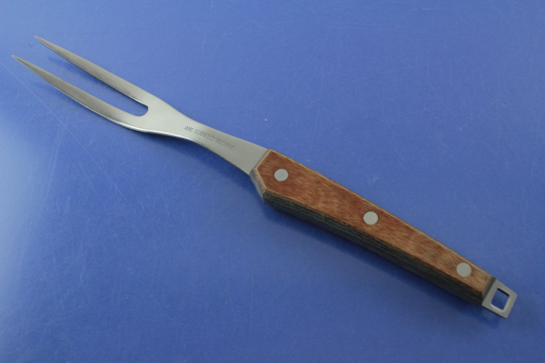 AMC Fleischgabel Tranchiergabel 30 cm Edelstahl Holzgriff