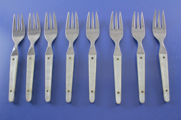 8 Kuchengabeln 15,0 cm Perlmutt Optik