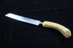 "Eichenlaub" Brotmesser mit Horngriff