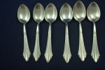 WMF 900 Fächermuster 6 Kaffeelöffel 13,8 cm versilbert