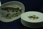 Mitterteich Fischservice 6 Fischteller + Platte Bavaria