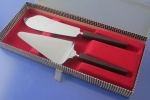 Tortenheber + Tortenmesser mit Holzgriff